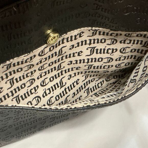 Juicy Couture Sling Crossbody Bag Black Medium 11x10 Pockets Zip Closure - Picture 12 of 12